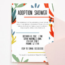 Bright Botanicals Adoption Douche Uitnodiging