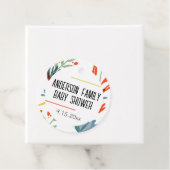 Bright Botanicals Baby shower Bedankjes Labels (In situ)