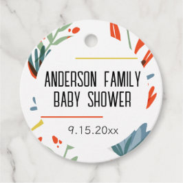 Bright Botanicals Baby shower Bedankjes Labels