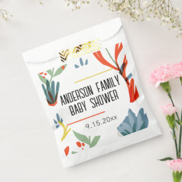 Bright Botanicals Baby shower Bedankzakje
