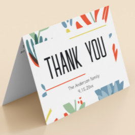 Bright Botanicals Baby shower dank u Bedankkaart