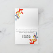 Bright Botanicals Baby shower dank u Bedankkaart (Binnen)