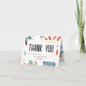 Bright Botanicals Baby shower dank u Bedankkaart (Voorkant)