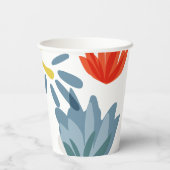 Bright Botanicals Baby shower Papieren Bekers (Achterkant)