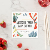 Bright Botanicals Baby shower Servet (Insitu)