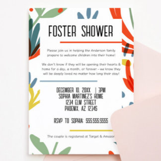 Bright Botanicals Foster Care Douche Uitnodiging