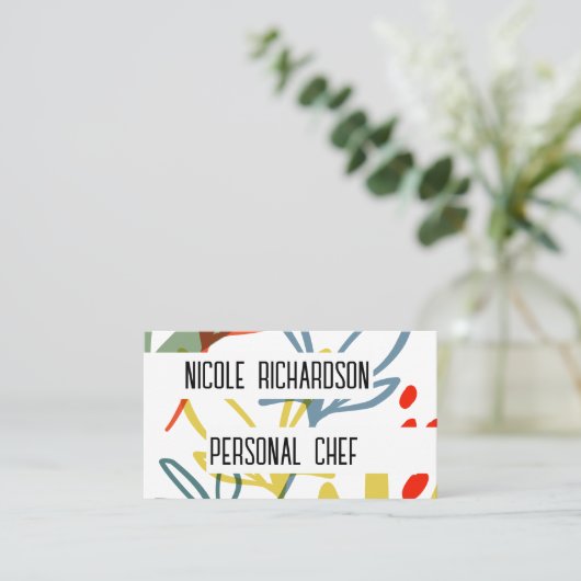 Bright Botanicals Modern Uniek Visitekaartje (Staand voorkant)