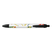 Bright Botanicals Moderne Trendy Kleine Bedrijf Zwarte Inkt Pen (Achterkant)