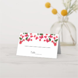 Bright Bougainvillea Flower Folded Place Card Plaatskaartje
