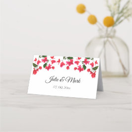 Bright Bougainvillea Flower Folded Place Card Plaatskaartje