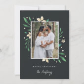 Bright Boughs | Botanische Kerstfoto Feestdagenkaart (Voorkant)