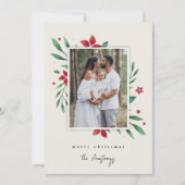 Bright Boughs | Botanische Kerstfoto Feestdagenkaart (Voorkant)