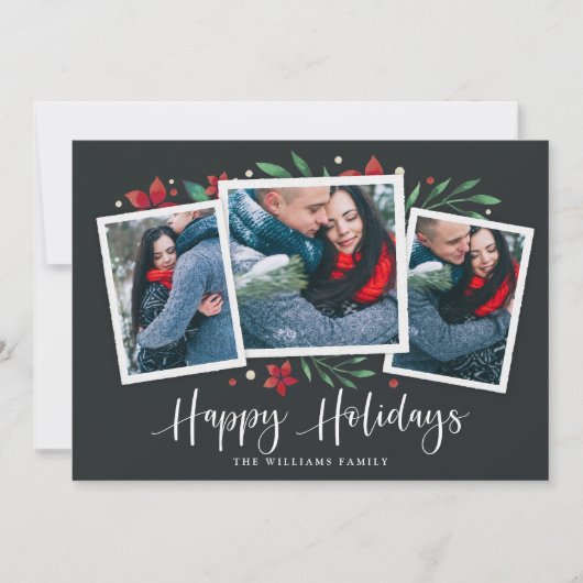 Bright Boughs | Drie foto vakantie Kaart (Voorkant)