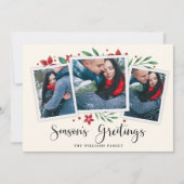 Bright Boughs | Drie foto vakantie Kaart (Voorkant)