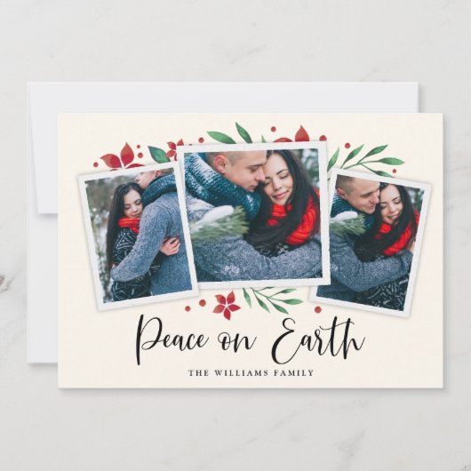 Bright Boughs | Drie foto vakantie Kaart (Voorkant)