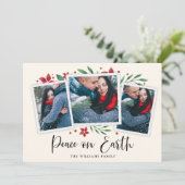 Bright Boughs | Drie foto vakantie Kaart (Staand voorkant)