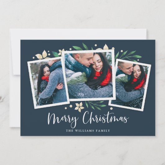 Bright Boughs | Drie foto vakantie Kaart (Voorkant)