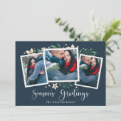 Bright Boughs | Drie foto vakantie Kaart (Staand voorkant)