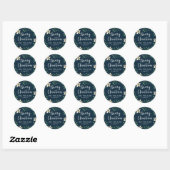 Bright Boughs | Gepersonaliseerde vrolijke kerst Ronde Sticker (Vel)