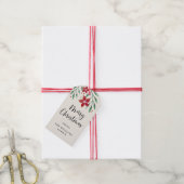 Bright Boughs Holiday Cadeaulabel (Met Touw)