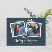 Bright Boughs | Twee foto vakantie Kaart (Staand voorkant)
