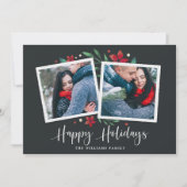 Bright Boughs | Twee foto vakantie Kaart (Voorkant)