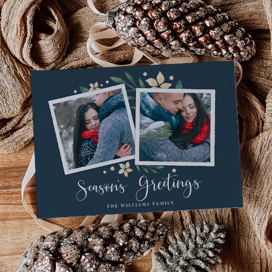 Bright Boughs | Twee foto vakantie Kaart