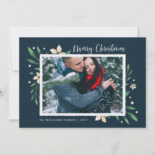 Bright Boughs | Vakantie fotokaart Feestdagenkaart (Voorkant)