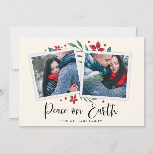 Bright Boughs | Vakantie fotokaart Feestdagenkaart (Voorkant)