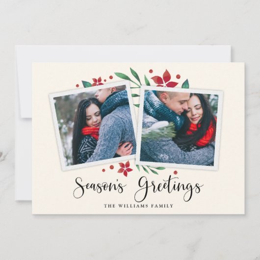 Bright Boughs | Vakantie fotokaart Feestdagenkaart (Voorkant)