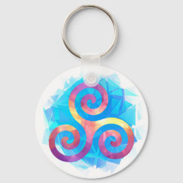 Bright breton triskel sleutelhanger
