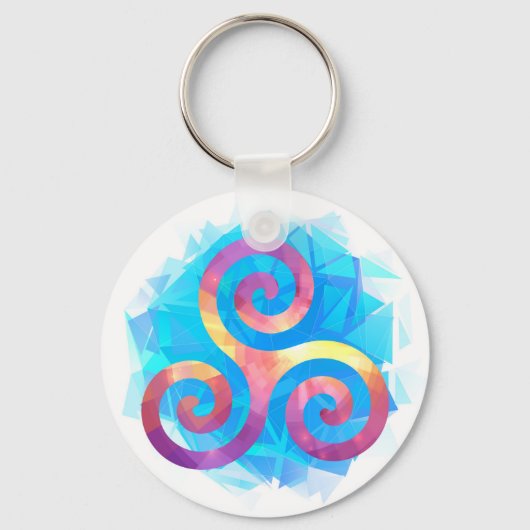 Bright breton triskel sleutelhanger (Voorkant)