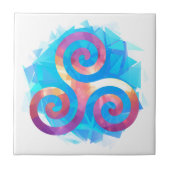 Bright breton triskel tegeltje (Voorkant)