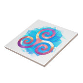 Bright breton triskel tegeltje (Zijkant)