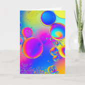 Bright Bubbles Vloeibare Art Blank Kaart (Voorkant)