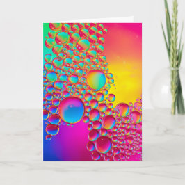 Bright Bubbles Vloeibare Art Blank Kaart