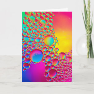 Bright Bubbles Vloeibare Art Blank Kaart