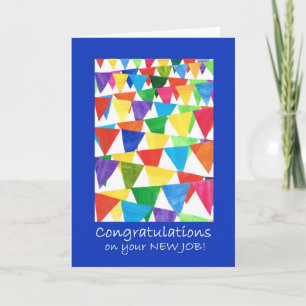 Bright Bunting Gefeliciteerd met je nieuwe baan Kaart