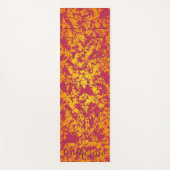 Bright Burgundy en Gold Lined Yoga Mat (Voorkant)
