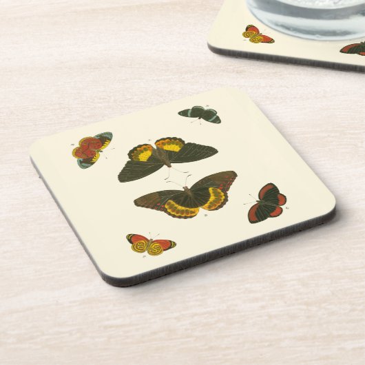Bright Butterflies van Pieter Cramer Bier Onderzetter (Linkerzijde)