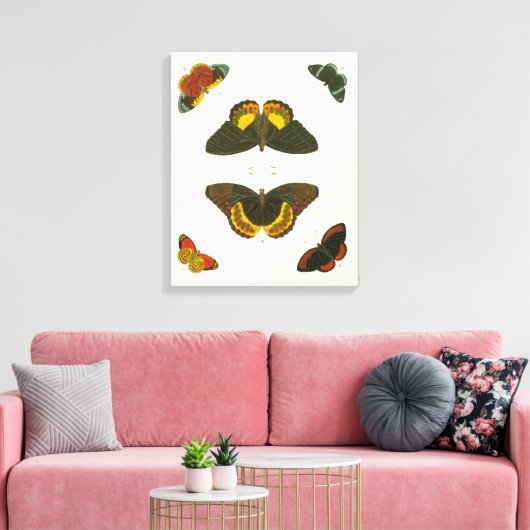 Bright Butterflies van Pieter Cramer Canvas Afdruk (Insitu (Woonkamer))