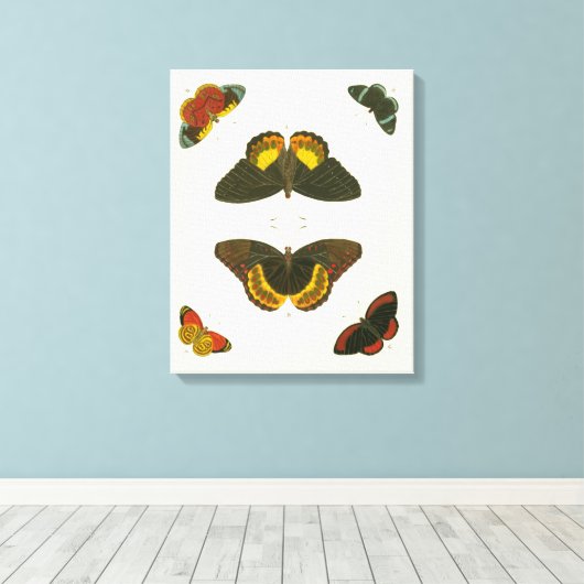Bright Butterflies van Pieter Cramer Canvas Afdruk (Insitu (Houten vloer))