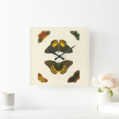 Bright Butterflies van Pieter Cramer Vierkante Klok (Huis)