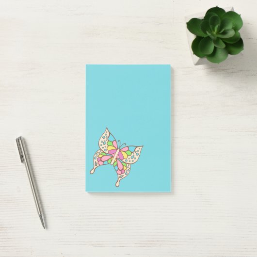 Bright Butterfly Post It Notes (Kantoor)