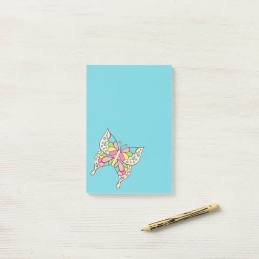 Bright Butterfly Post It Notes (Op bureau)