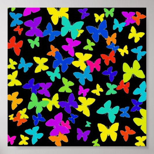 Bright Butterfly Poster Print (Voorkant)