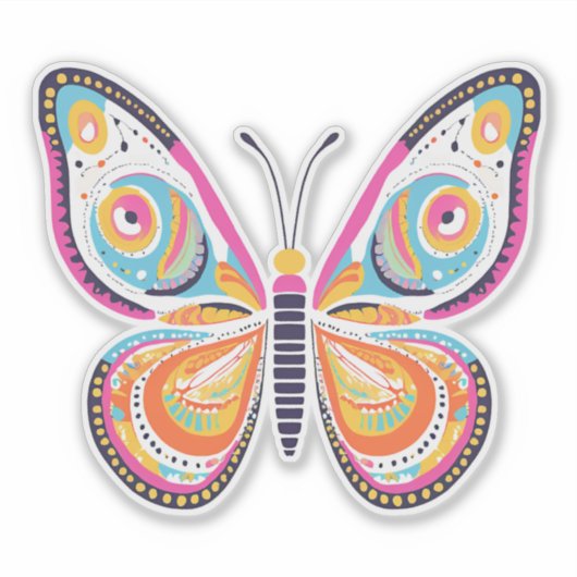 Bright Butterfly Sticker (Voorkant)