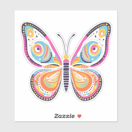 Bright Butterfly Sticker (Vel)