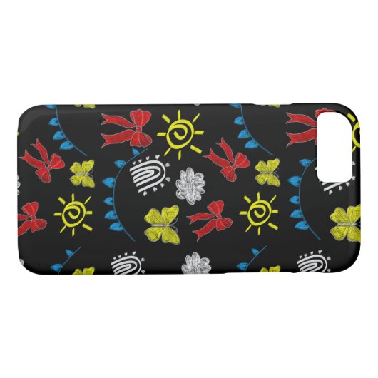 Bright Butterfly & Sunshine Pattern Phone Case (Achterkant (Horizontaal))