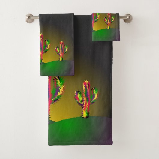 Bright Cactus Bad Handdoek (Insitu)